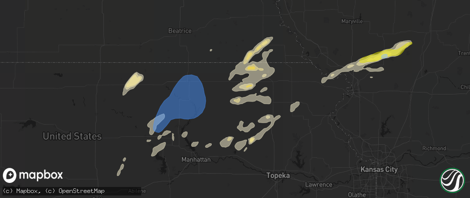 Hail map in Centralia, KS on June 4, 2026