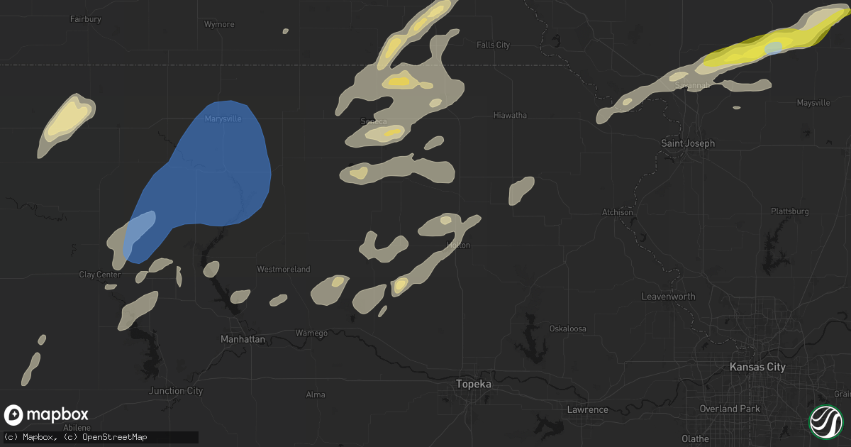 Hail map in Circleville, KS on June 4, 2026