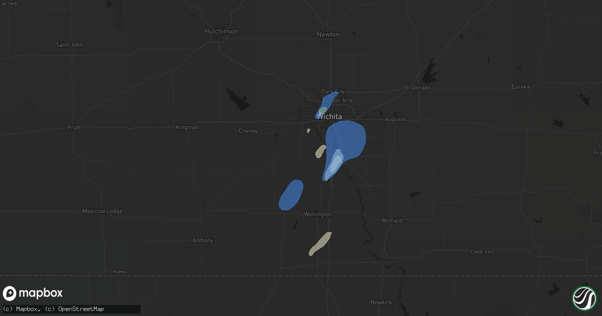 Hail map in Clearwater, KS on June 4, 2026