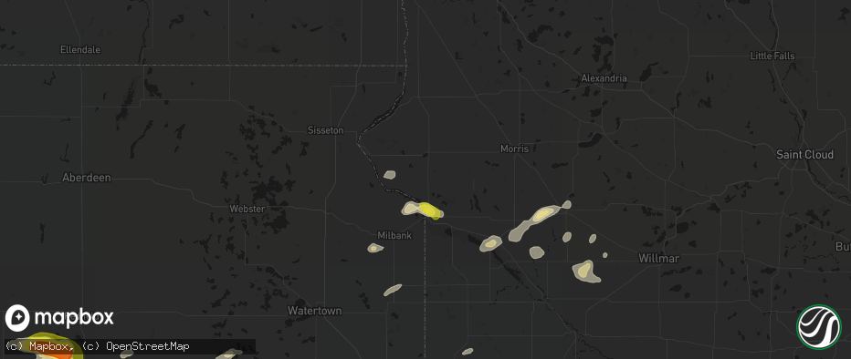 Hail map in Clinton, MN on June 4, 2026