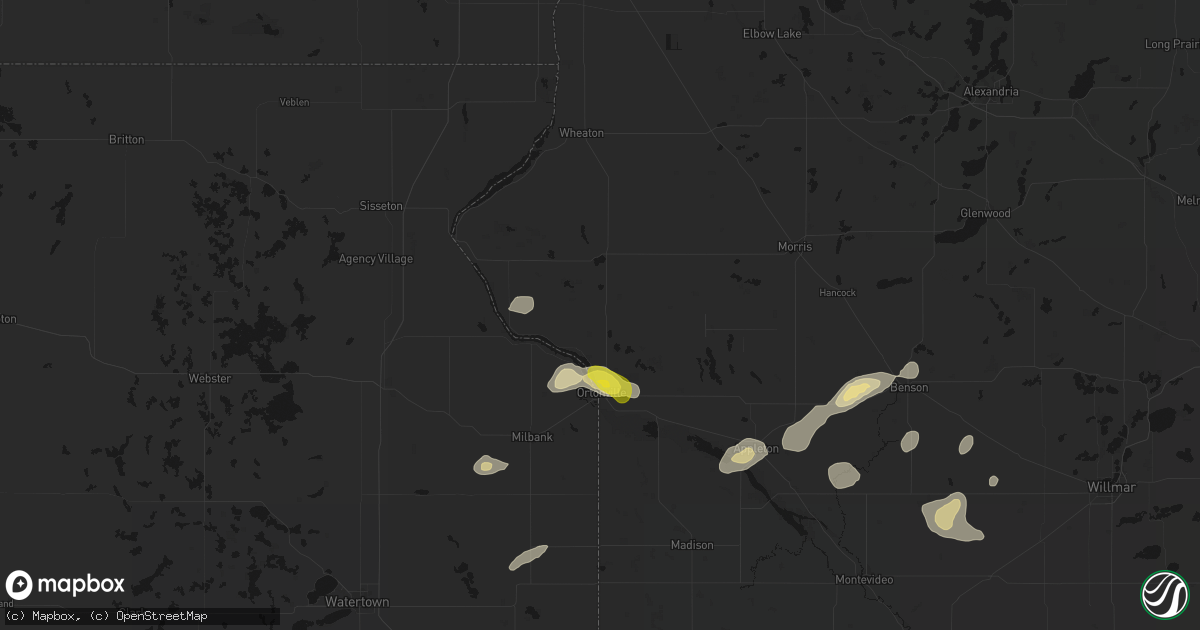 Hail map in Clinton, MN on June 4, 2026