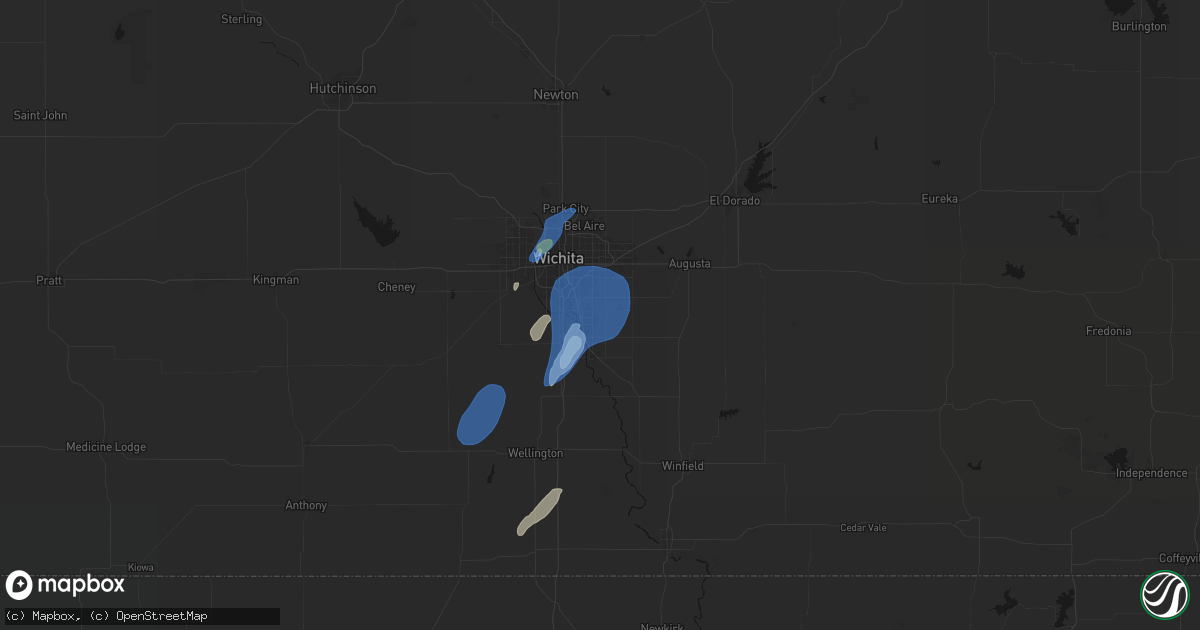 Hail map in Derby, KS on June 4, 2026