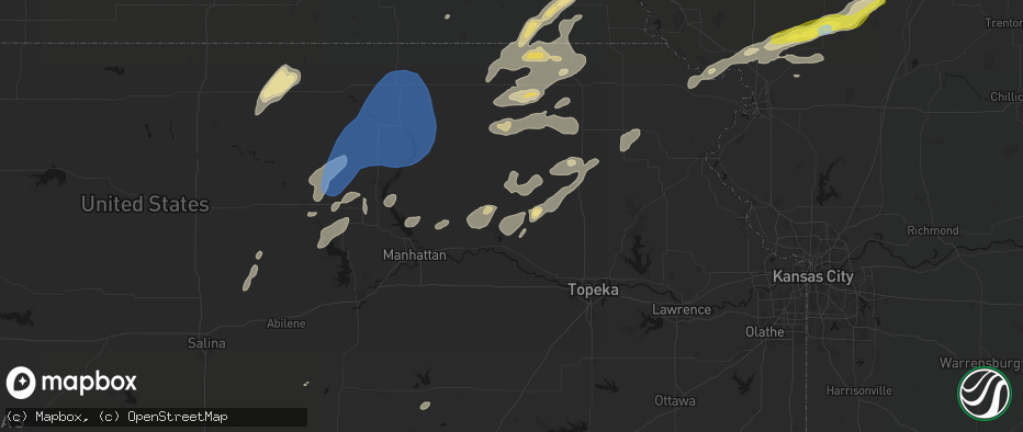 Hail map in Emmett, KS on June 4, 2026