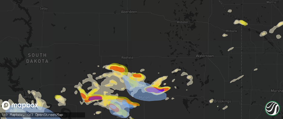 Hail map in Frankfort, SD on June 4, 2026