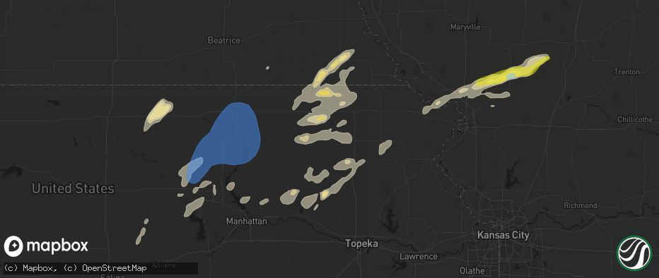 Hail map in Goff, KS on June 4, 2026
