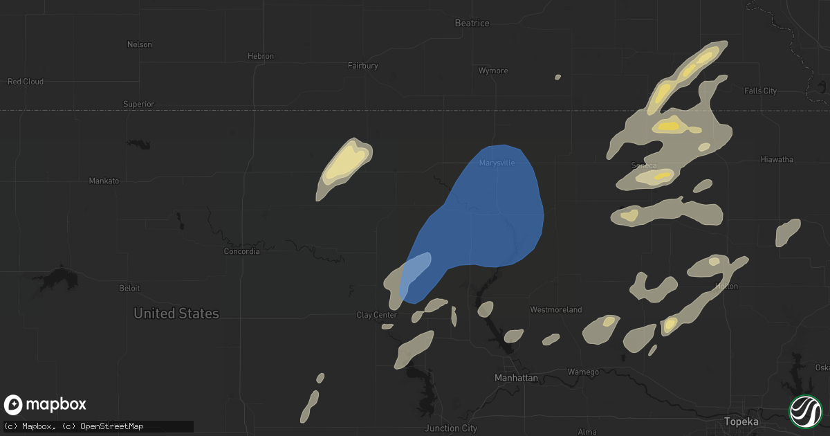 Hail map in Greenleaf, KS on June 4, 2026