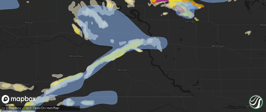 Hail map in Hamill, SD on June 4, 2026