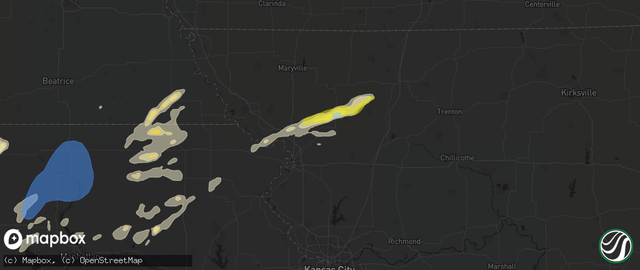 Hail map in Helena, MO on June 4, 2026