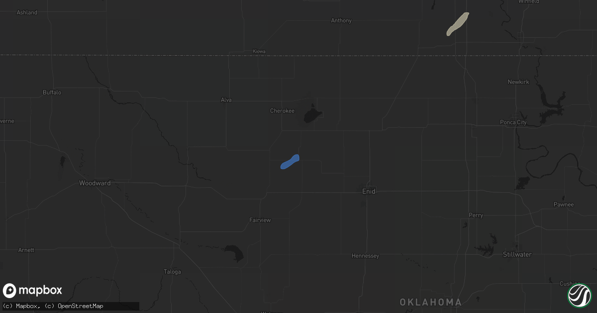 Hail map in Helena, OK on June 4, 2026