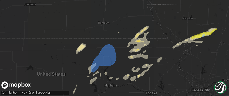Hail map in Home, KS on June 4, 2026