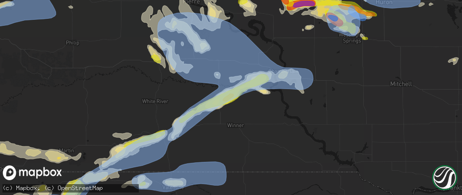 Hail map in Ideal, SD on June 4, 2026