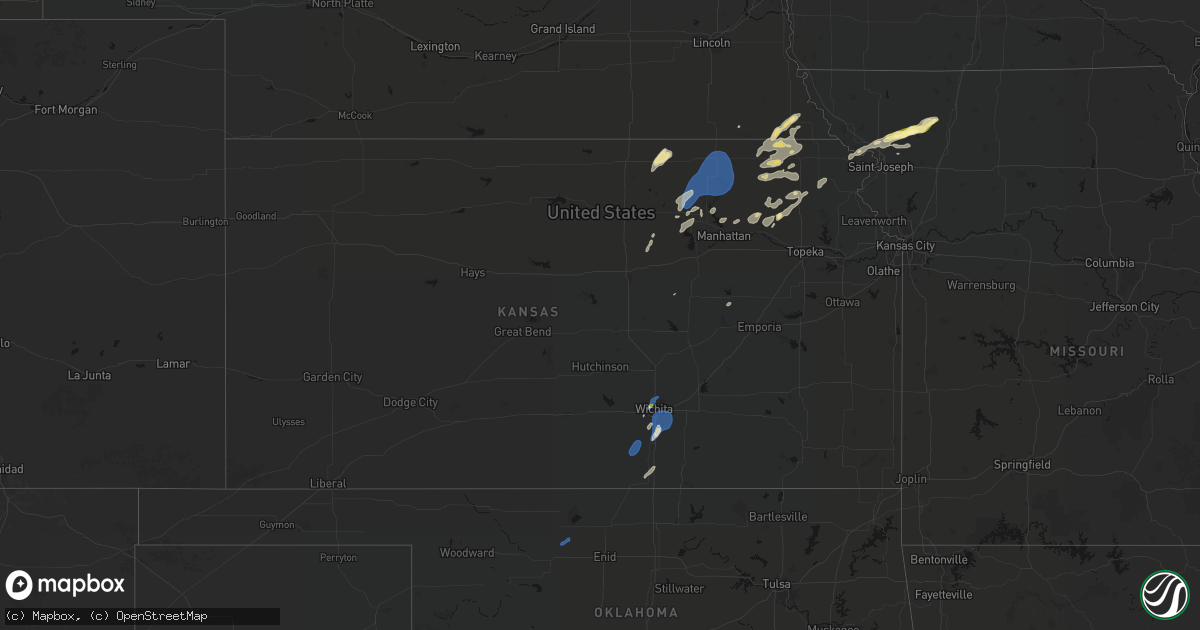 Hail map in Kansas on June 4, 2026