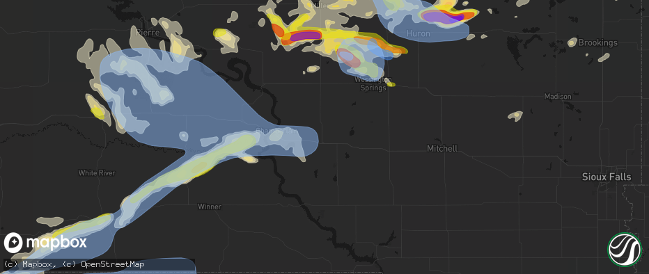 Hail map in Kimball, SD on June 4, 2026