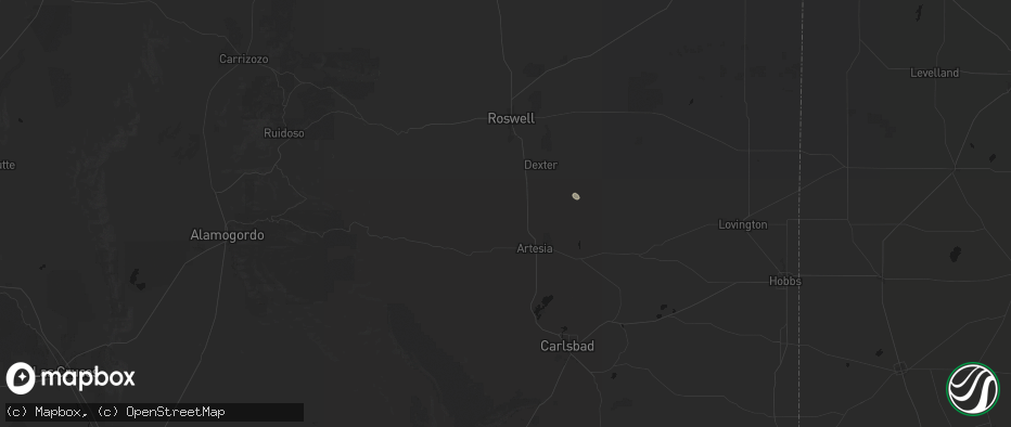 Hail map in Lake Arthur, NM on June 4, 2026