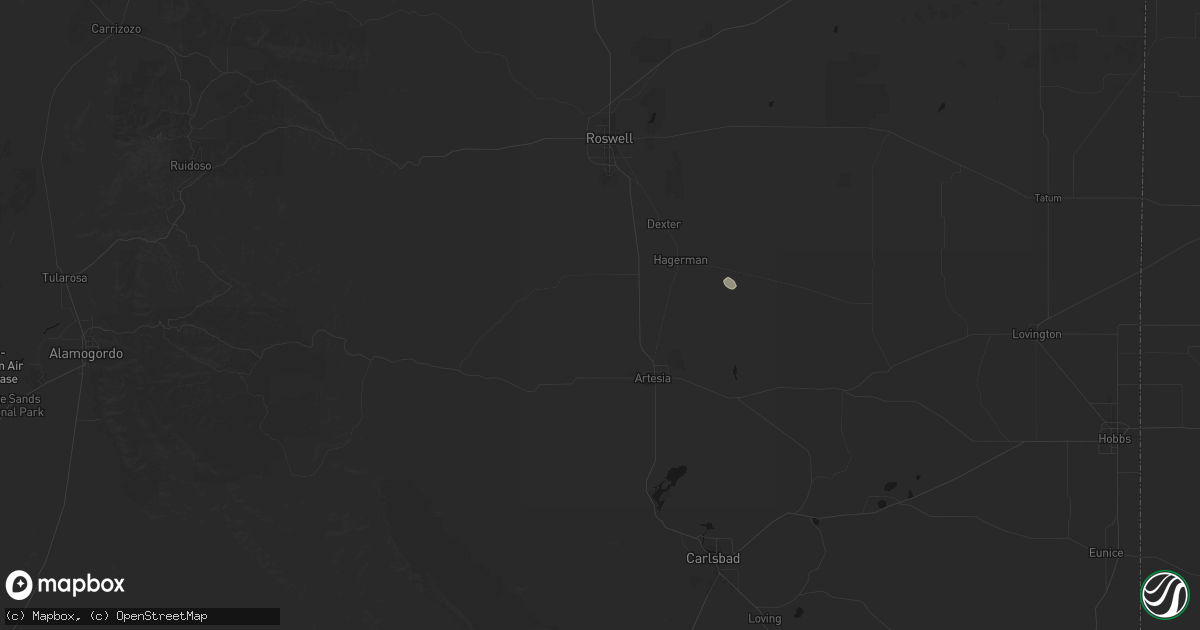 Hail map in Lake Arthur, NM on June 4, 2026