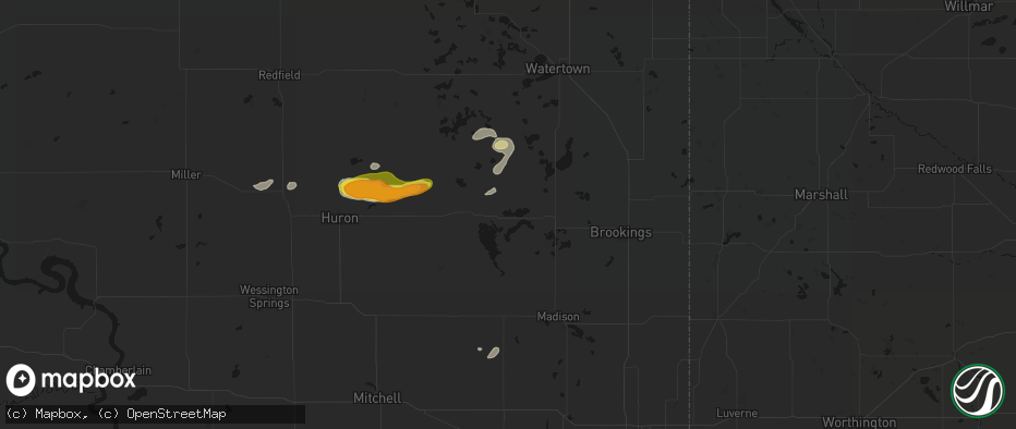 Hail map in Lake Preston, SD on June 4, 2026