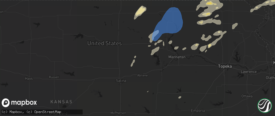 Hail map in Longford, KS on June 4, 2026