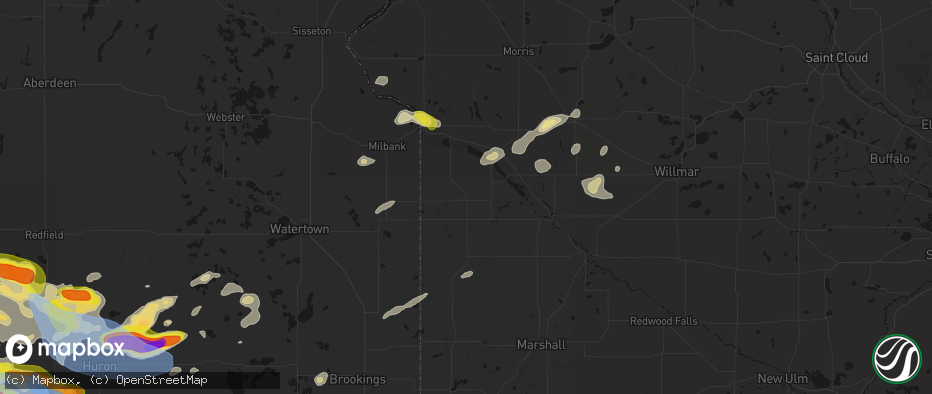 Hail map in Madison, MN on June 4, 2026