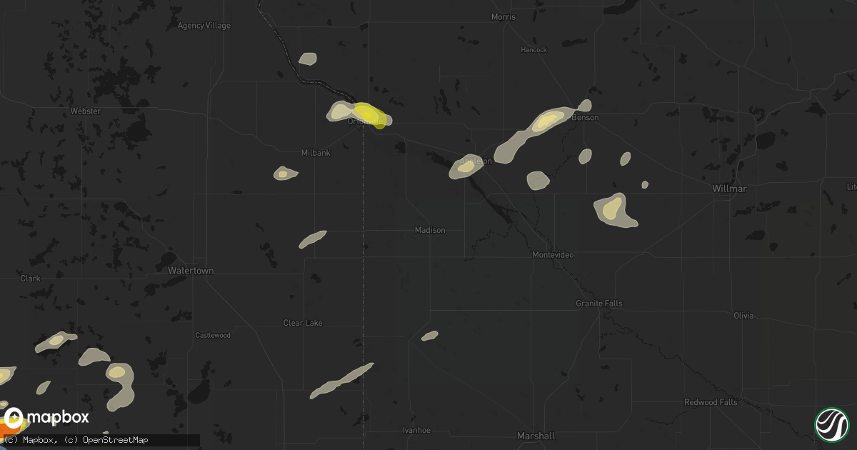 Hail map in Madison, MN on June 4, 2026
