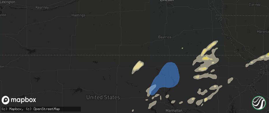 Hail map in Mahaska, KS on June 4, 2026