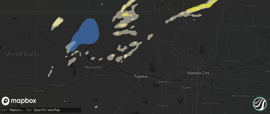 Hail map in Mayetta, KS on June 4, 2026