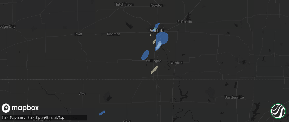 Hail map in Mayfield, KS on June 4, 2026
