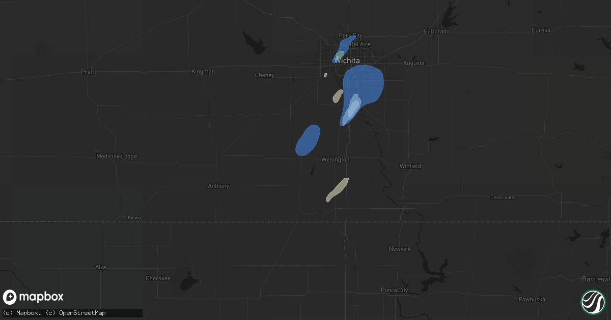 Hail map in Mayfield, KS on June 4, 2026