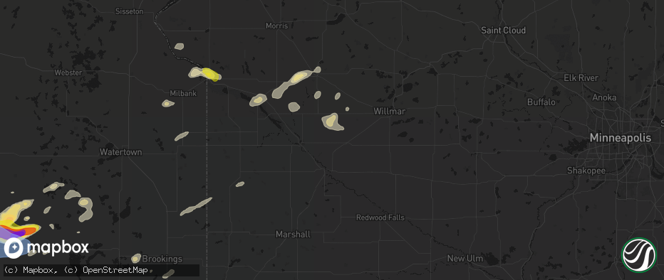 Hail map in Maynard, MN on June 4, 2026