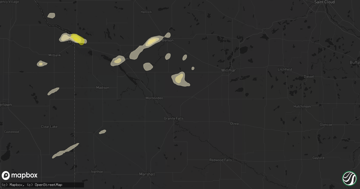 Hail map in Maynard, MN on June 4, 2026