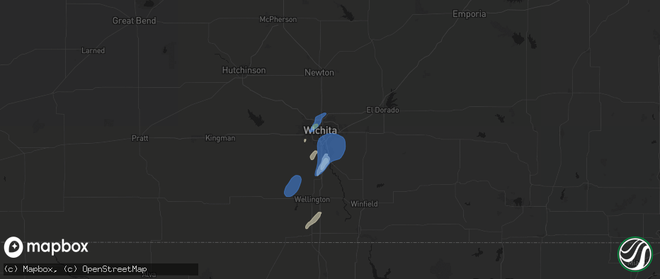 Hail map in Mcconnell Afb, KS on June 4, 2026