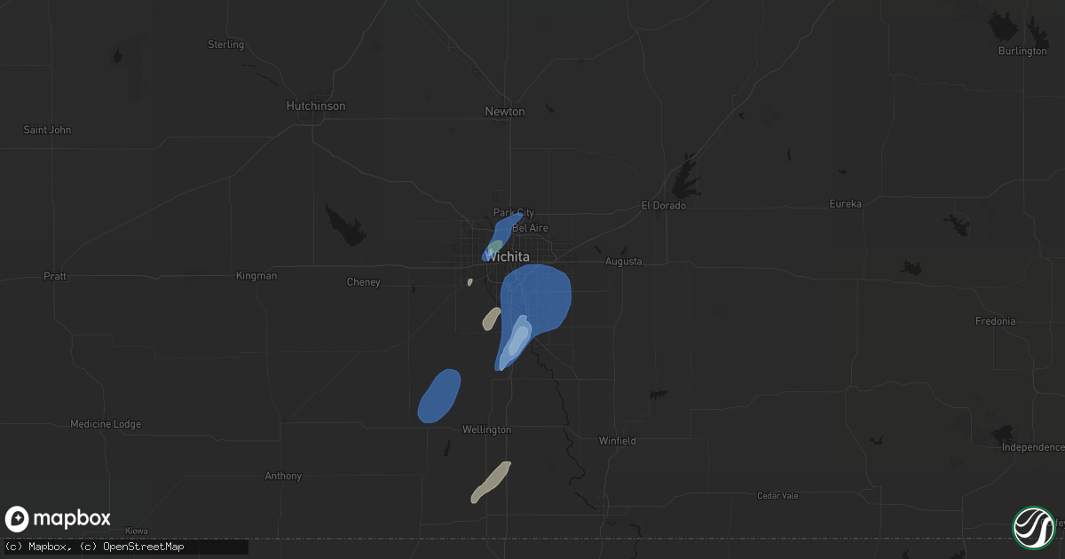 Hail map in Mcconnell Afb, KS on June 4, 2026