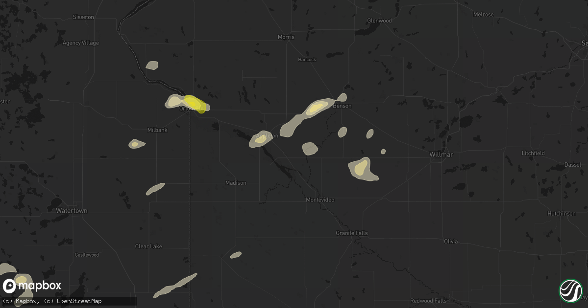 Hail map in Milan, MN on June 4, 2026