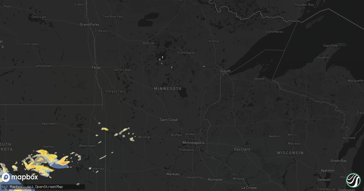 Hail map in Minnesota on June 4, 2026