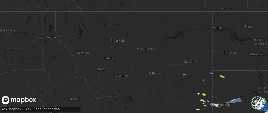 Hail map in Montana on June 4, 2026