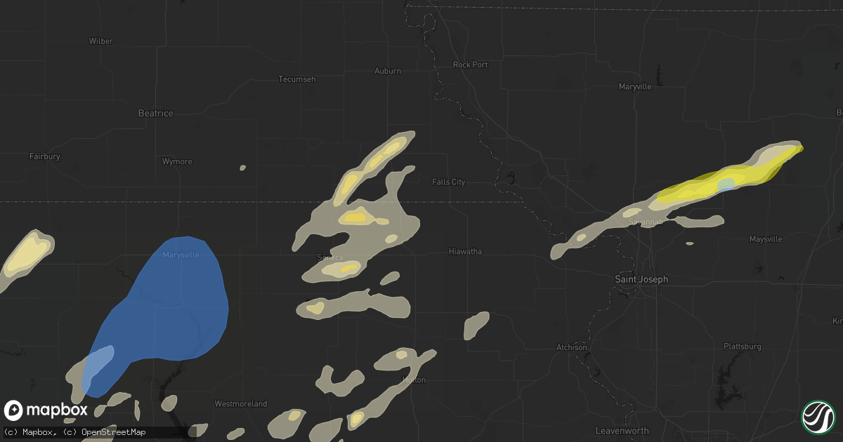 Hail map in Morrill, KS on June 4, 2026