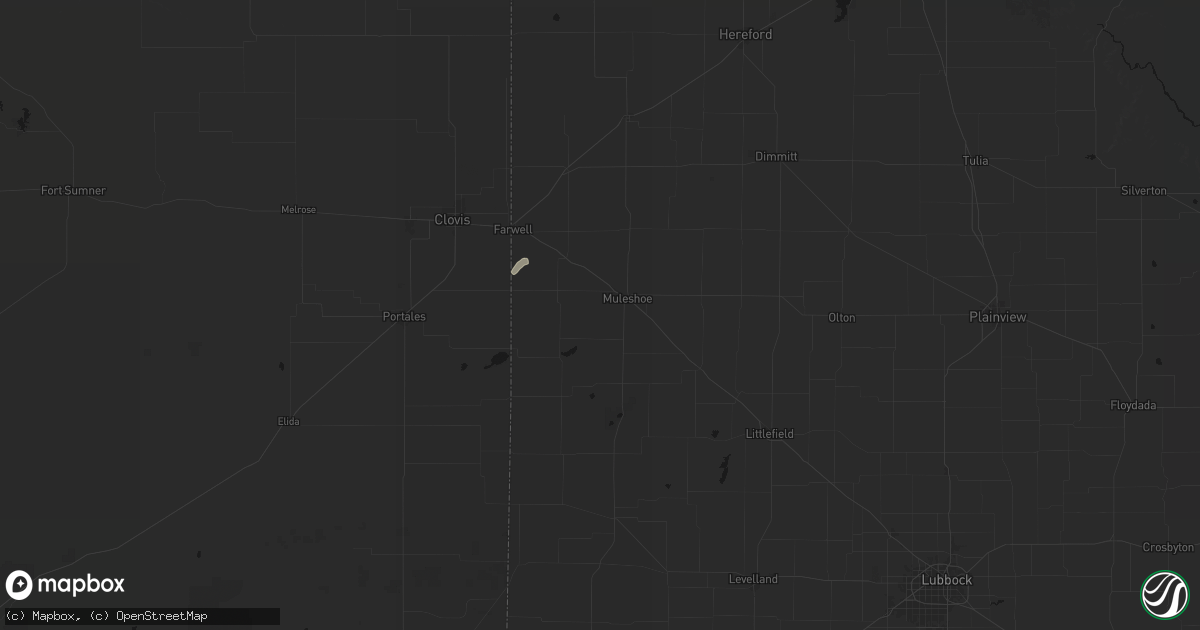 Hail map in Muleshoe, TX on June 4, 2026
