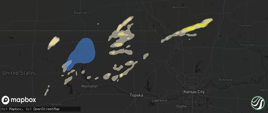 Hail map in Netawaka, KS on June 4, 2026