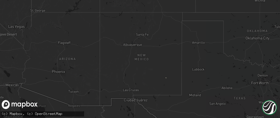 Hail map in New Mexico on June 4, 2026