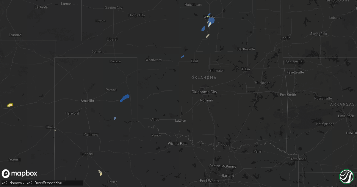 Hail map in Oklahoma on June 4, 2026