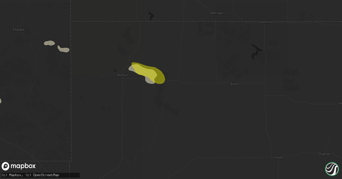 Hail map in Reva, SD on June 4, 2026