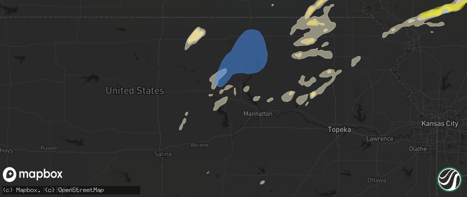 Hail map in Riley, KS on June 4, 2026