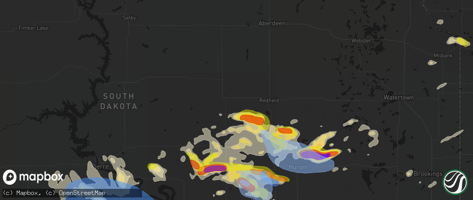 Hail map in Rockham, SD on June 4, 2026