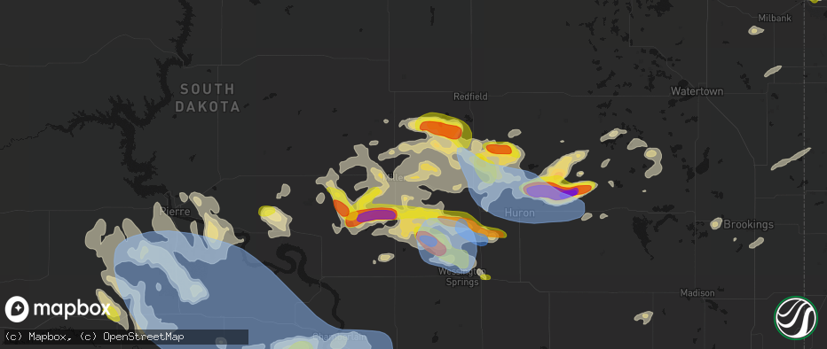 Hail map in Saint Lawrence, SD on June 4, 2026