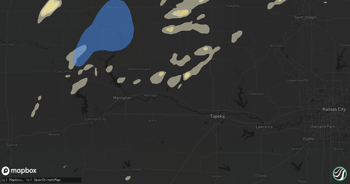 Hail map in Saint Marys, KS on June 4, 2026