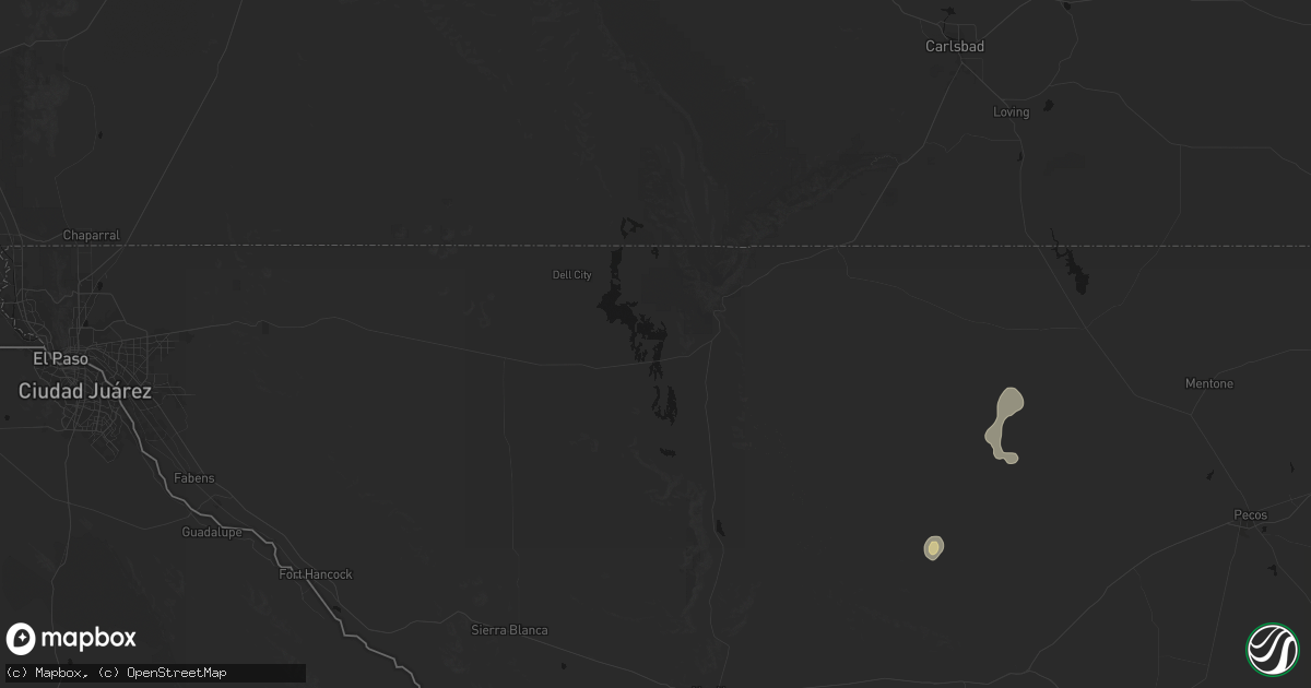 Hail map in Salt Flat, TX on June 4, 2026