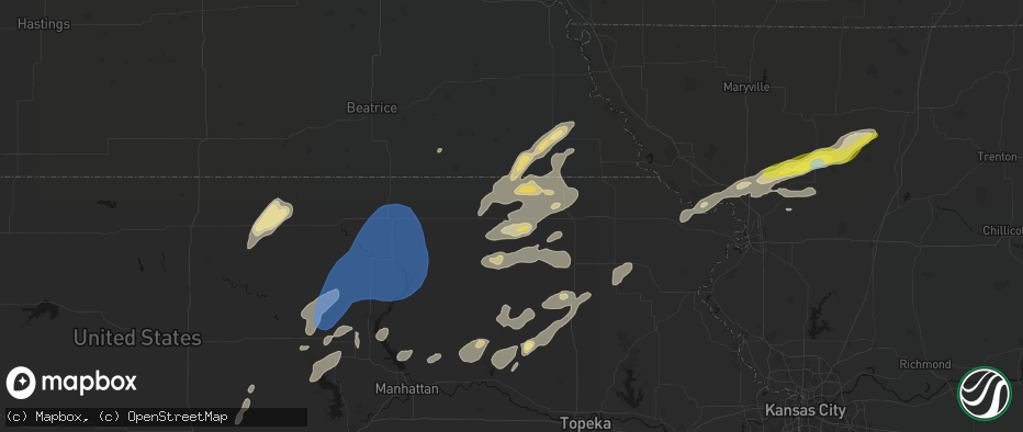 Hail map in Seneca, KS on June 4, 2026