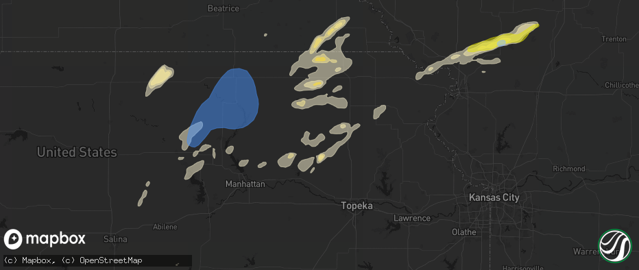Hail map in Soldier, KS on June 4, 2026