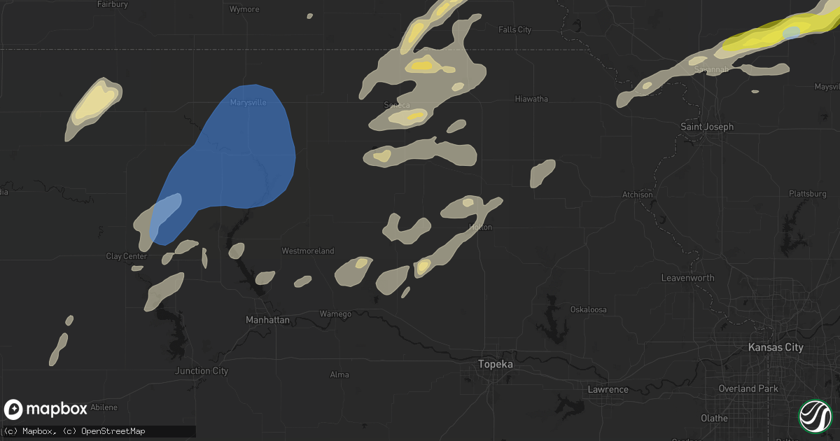 Hail map in Soldier, KS on June 4, 2026