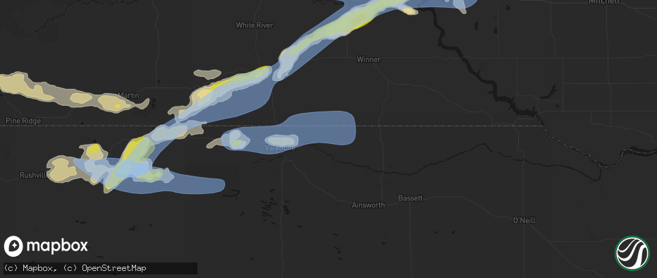 Hail map in Sparks, NE on June 4, 2026