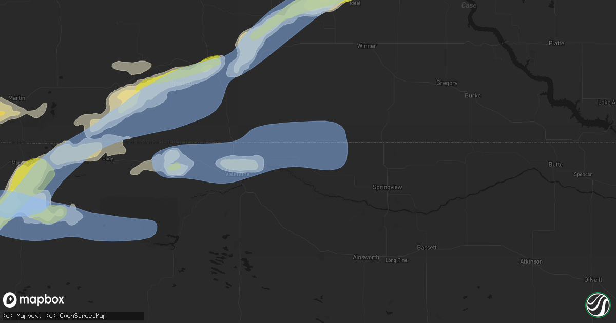 Hail map in Sparks, NE on June 4, 2026